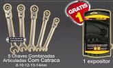 Jogo De Chaves Combinada Com Catraca Articulada com 5 pçs