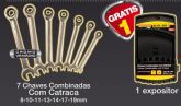 Jogo De Chaves Combinada Com Catraca 7 Pçs